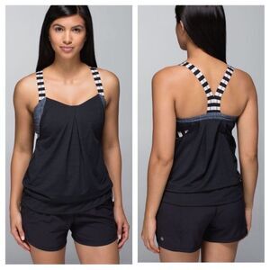 Lululemon Rest Less Exercise Tank in Black Dune